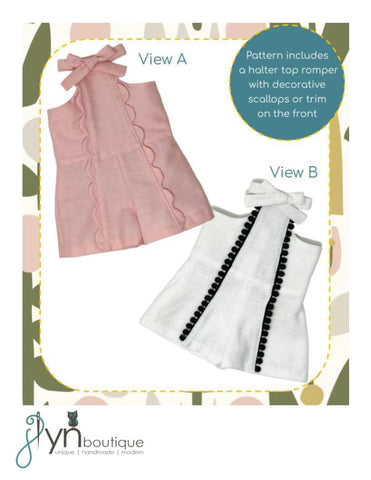 J Lyn Boutique 18 Inch Modern Petal Romper 18" Doll Clothes Pattern Pixie Faire