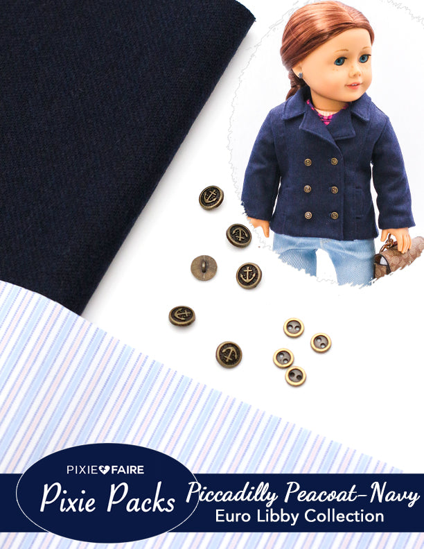 Pixie Faire Pixie Packs Pixie Packs Piccadilly Peacoat Euro Libby Collection Navy Pixie Faire