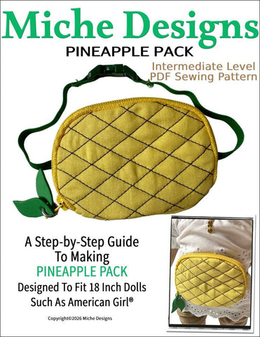 Miche Designs 18 Inch Modern Pineapple Pack 18" Doll Accessory Pattern Pixie Faire