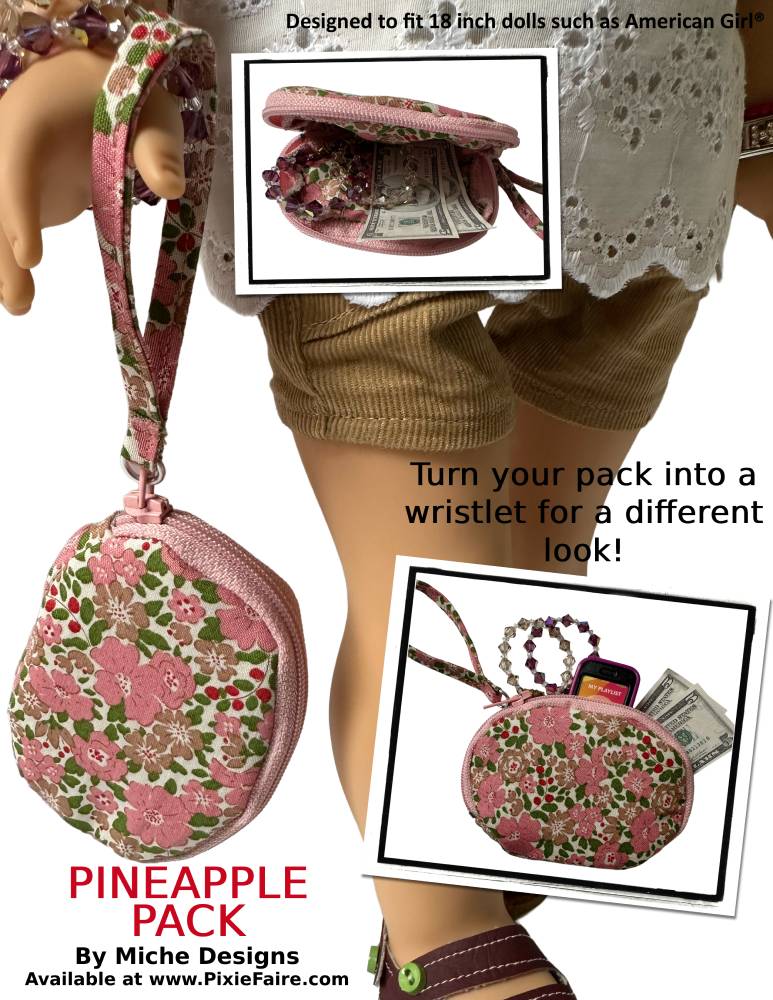 Miche Designs 18 Inch Modern Pineapple Pack 18" Doll Accessory Pattern Pixie Faire