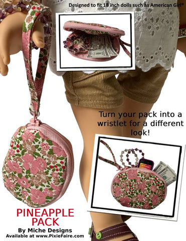 Miche Designs 18 Inch Modern Pineapple Pack 18" Doll Accessory Pattern Pixie Faire