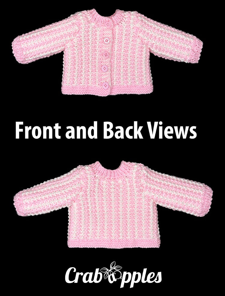 Crabapples Knitting Stripe It Rich 18" Doll Clothes Knitting Pattern Pixie Faire