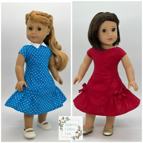 Eighteen Cotton Lane 18 Inch Historical Let's Put a Bow On It! 18" Doll Clothes Pattern Pixie Faire