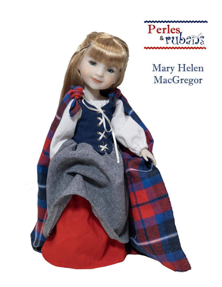 Perles & Rubans 18 Inch Historical Mary Helen MacGregor 14-15" Doll Clothes Pattern Pixie Faire