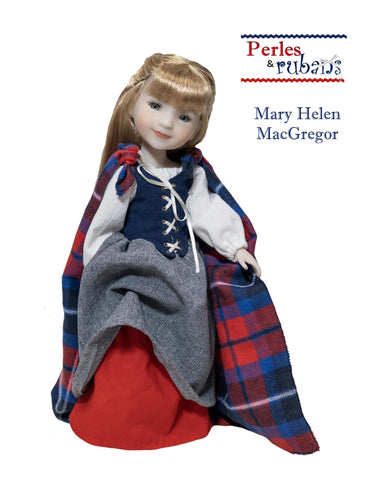 Perles & Rubans 18 Inch Historical Mary Helen MacGregor 14-15" Doll Clothes Pattern Pixie Faire