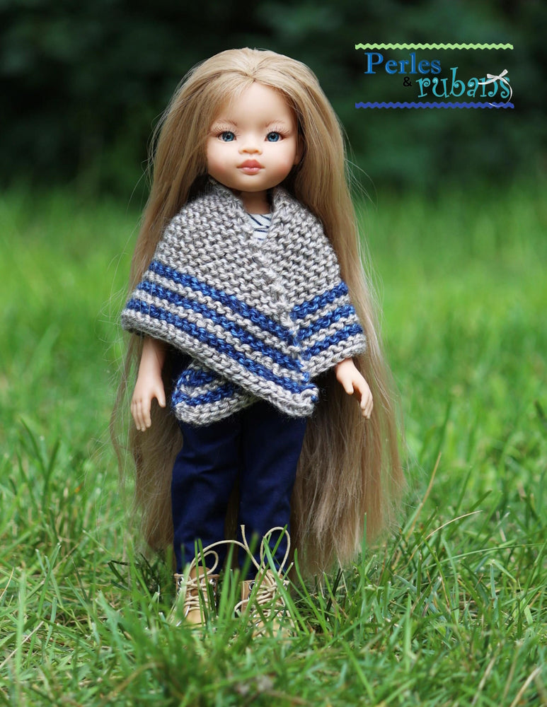 Perles & Rubans Knitting Scottish Shawls 14-15" Doll Clothes Knitting Pattern Pixie Faire