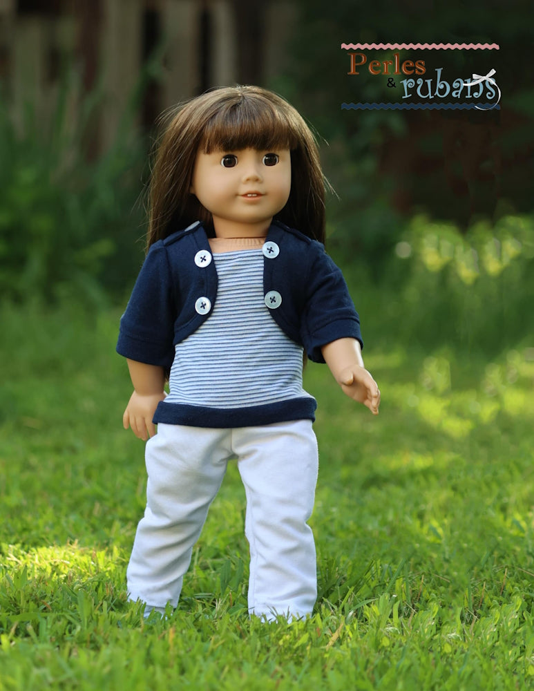 Perles & Rubans 18 Inch Modern Méliane's Favorite Shirt 18" Doll Clothes Pattern Pixie Faire