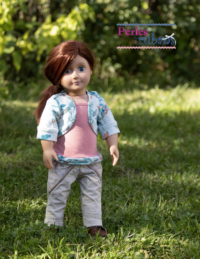 Perles & Rubans 18 Inch Modern Méliane's Favorite Shirt 18" Doll Clothes Pattern Pixie Faire