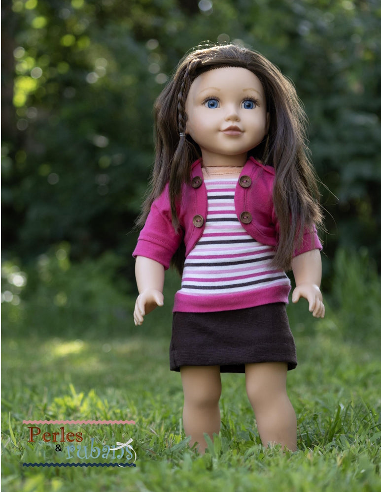 Perles & Rubans 18 Inch Modern Méliane's Favorite Shirt 18" Doll Clothes Pattern Pixie Faire