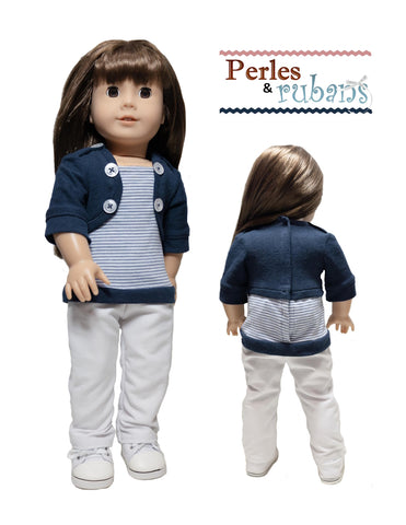 Perles & Rubans 18 Inch Modern Méliane's Favorite Shirt 18" Doll Clothes Pattern Pixie Faire