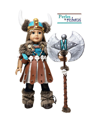 Perles & Rubans 18 Inch Historical Fantasy Viking Accessories 18" Doll Clothes Pattern Pixie Faire