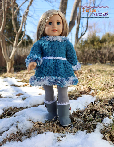 Wooly Whimsy Dress 18" Doll Clothes Knitting Pattern Wooly Whimsy Dress 18" Doll Clothes Knitting Pattern