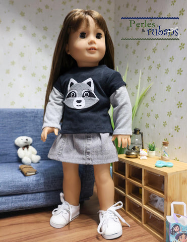 Perles & Rubans 18 Inch Modern Marimaude's Favorite Shirt 18" Doll Clothes Pattern Pixie Faire