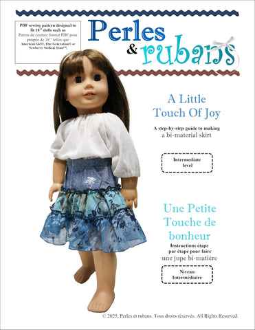 Perles & Rubans 18 Inch Modern A Little Touch of Joy 18" Doll Clothes Pattern Pixie Faire