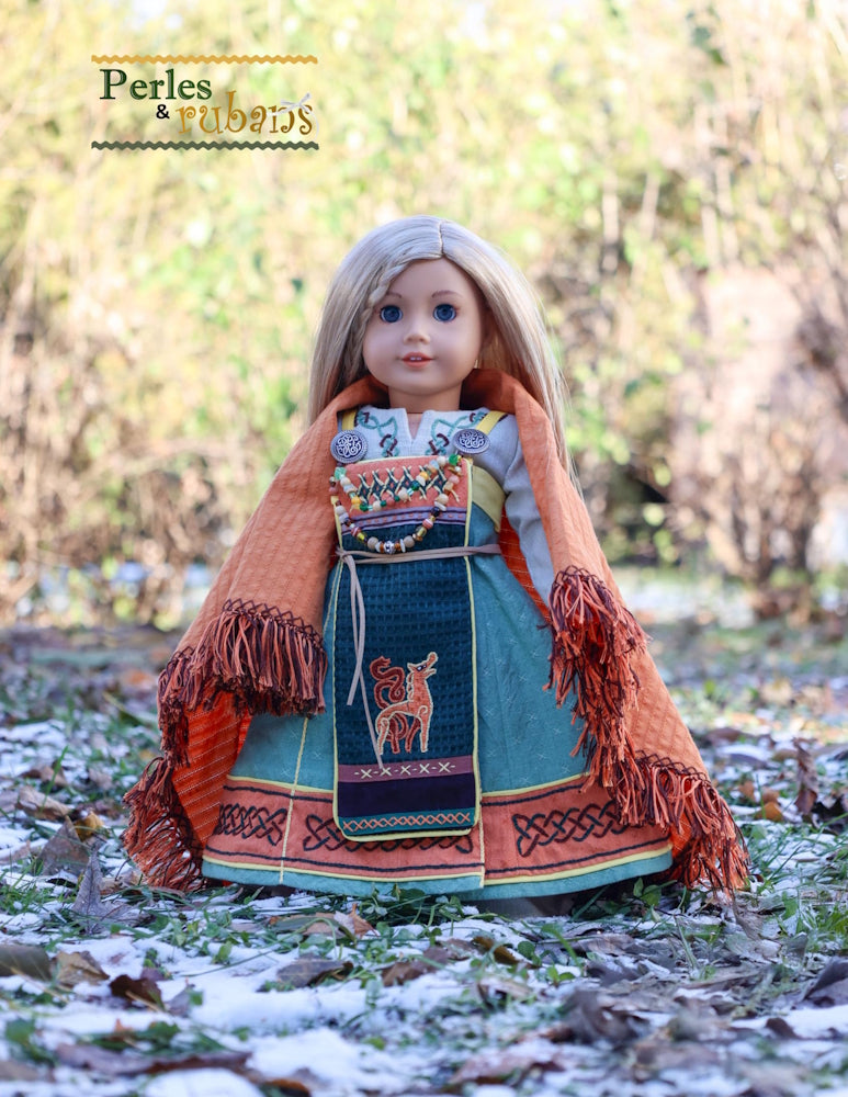 Perles & Rubans 18 Inch Historical Salbörg 18" Doll Clothes Pattern Pixie Faire
