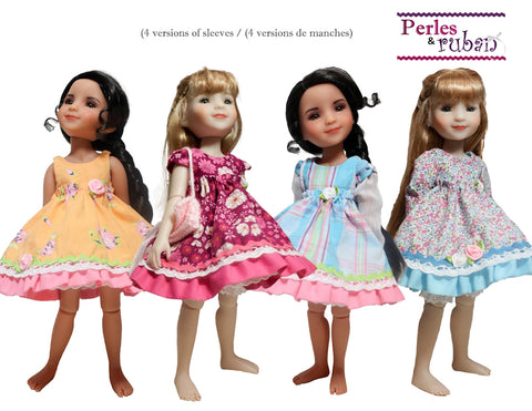 Perles & Rubans Ruby Red Fashion Friends Little Flowers 15" RRFF Doll Clothes Pattern Pixie Faire