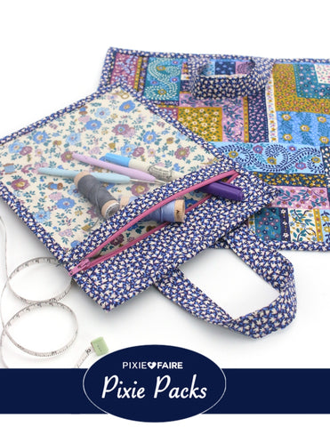 Pixie Faire Pixie Packs Pixie Pack Project Bags Kit Liberty Fabrics Tudor Celebration Pixie Faire