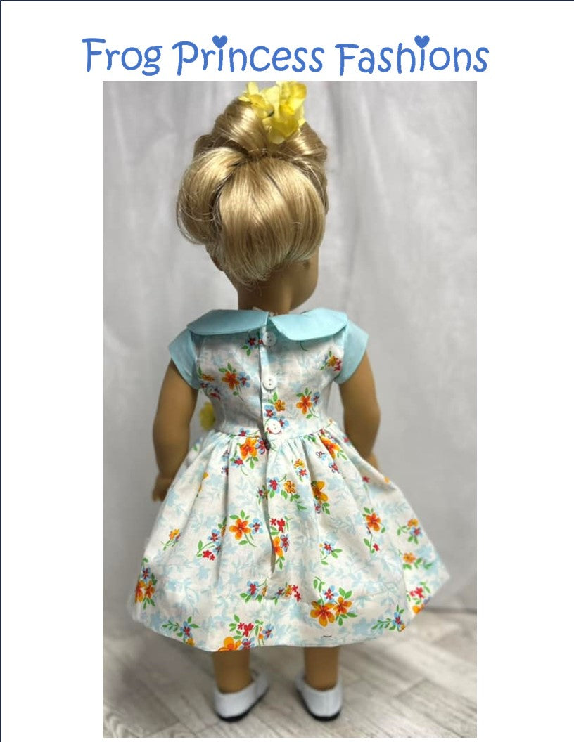Frog Princess Fashions 18 Inch Historical Cotillion Club Gown 18" Doll Clothes Pattern Pixie Faire