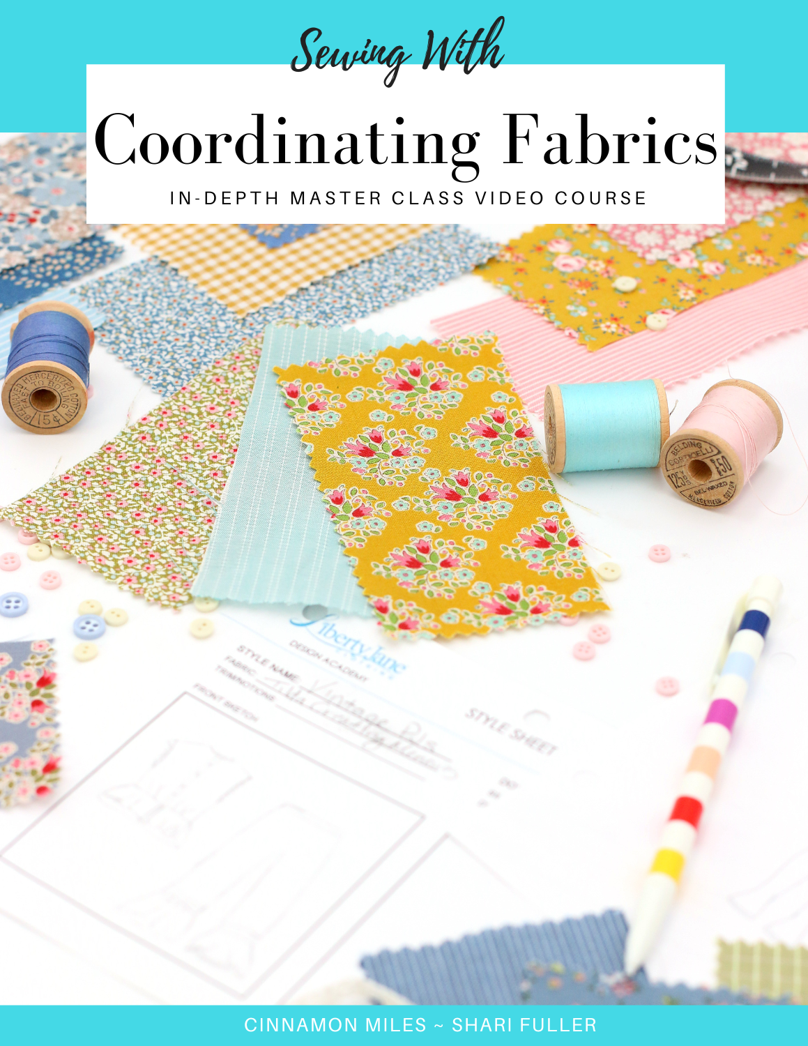 SWC Classes Sewing With Coordinating Print Fabrics Master Class Video Course Pixie Faire