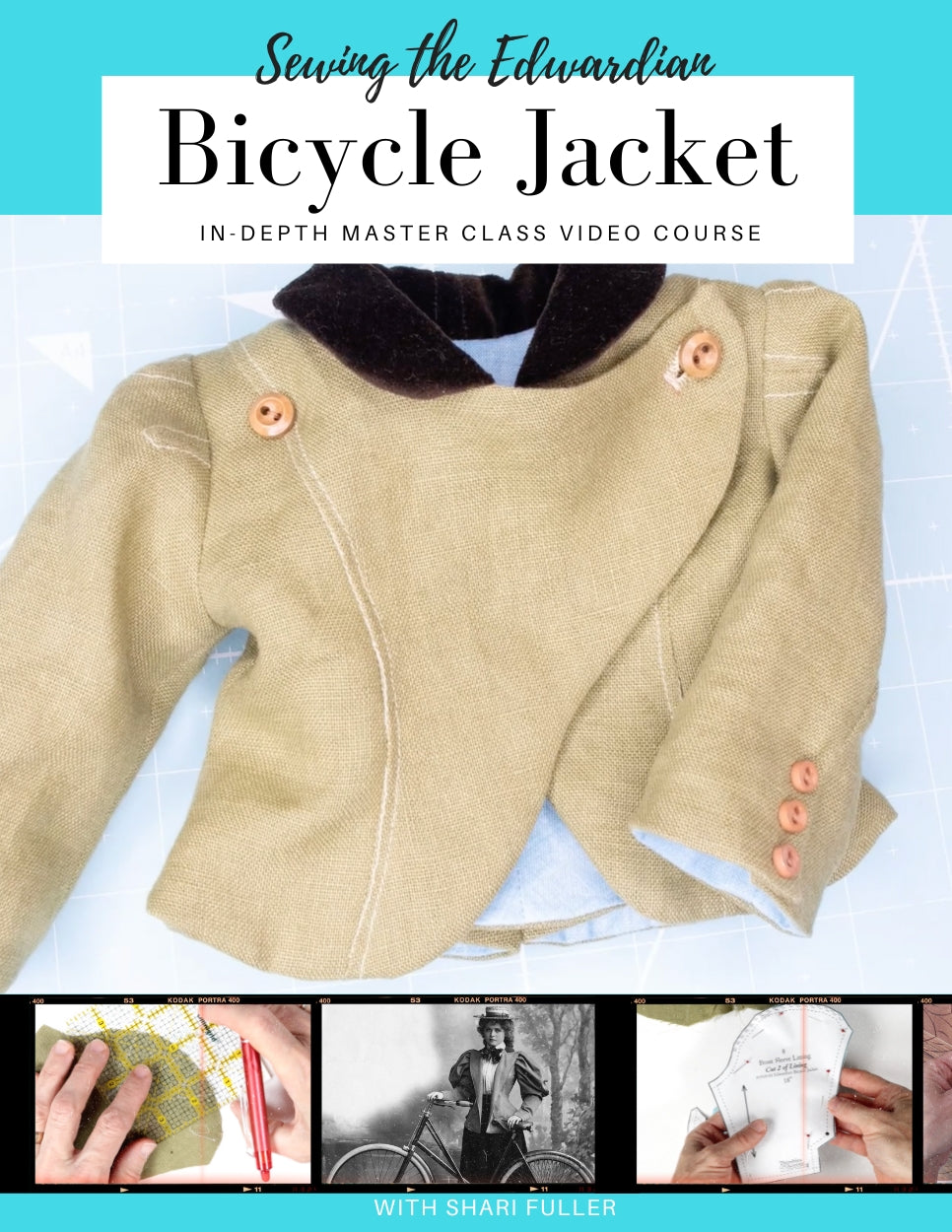 SWC Classes Sewing The Edwardian Bicycle Jacket Master Class Video Course Pixie Faire