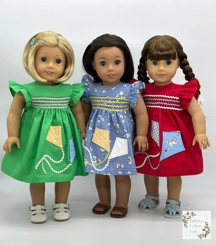 Eighteen Cotton Lane 18 Inch Historical Let's Fly a Kite! 18" Doll Clothes Pattern Pixie Faire