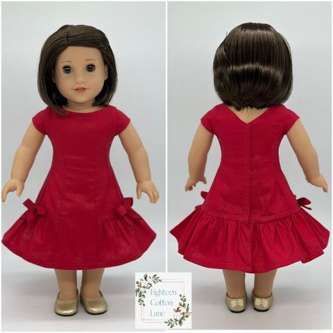 Eighteen Cotton Lane 18 Inch Historical Let's Put a Bow On It! 18" Doll Clothes Pattern Pixie Faire