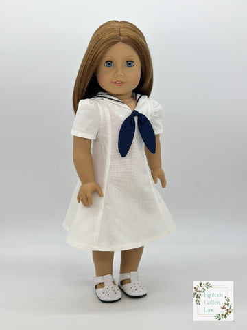 Eighteen Cotton Lane 18 Inch Historical Let's Salute the Navy! 18" Doll Clothes Pattern Pixie Faire