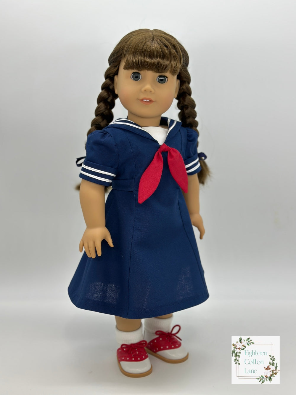 Eighteen Cotton Lane 18 Inch Historical Let's Salute the Navy! 18" Doll Clothes Pattern Pixie Faire