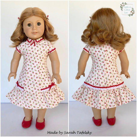 Eighteen Cotton Lane 18 Inch Historical Let's Put a Bow On It! 18" Doll Clothes Pattern Pixie Faire