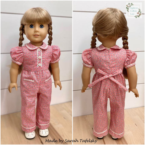 Eighteen Cotton Lane 18 Inch Historical Let's Plant a Victory Garden! 18" Doll Clothes Pattern Pixie Faire