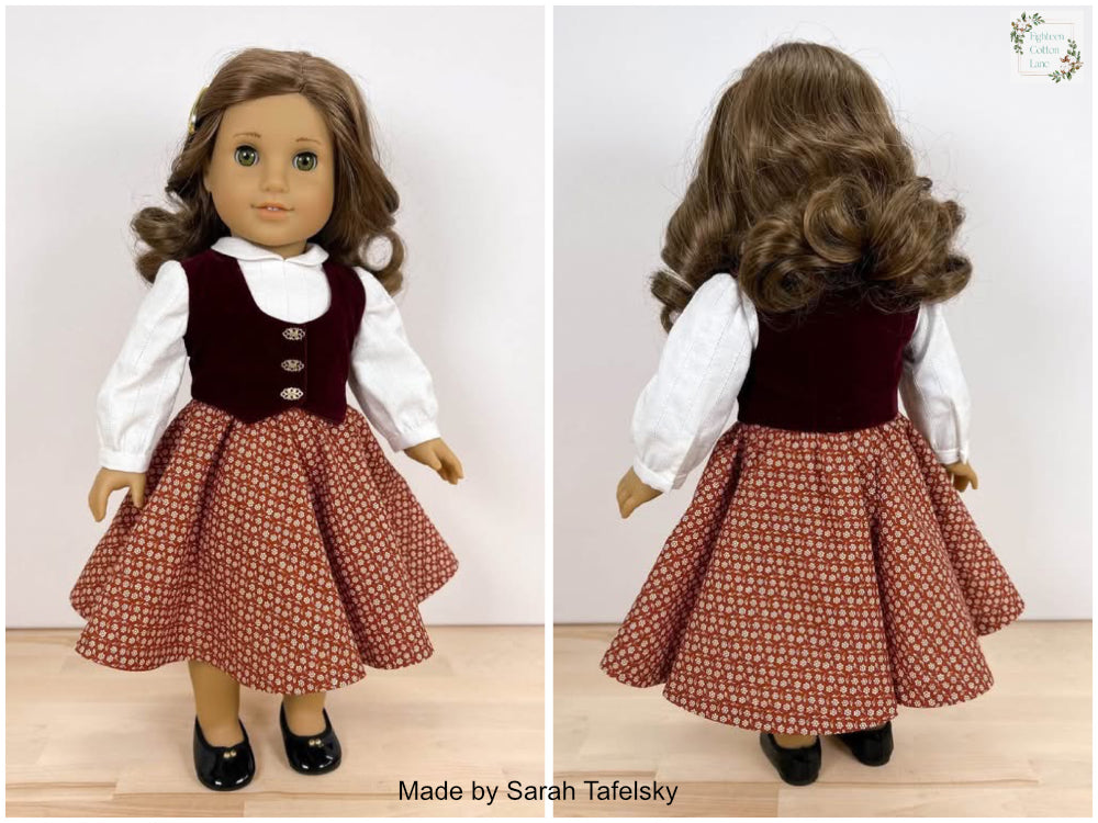 Eighteen Cotton Lane 18 Inch Historical Let's Go to Glee Club! 18" Doll Clothes Pattern Pixie Faire