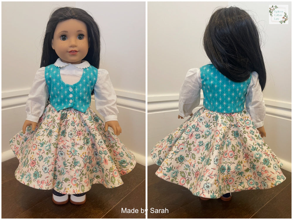 Eighteen Cotton Lane 18 Inch Historical Let's Go to Glee Club! 18" Doll Clothes Pattern Pixie Faire