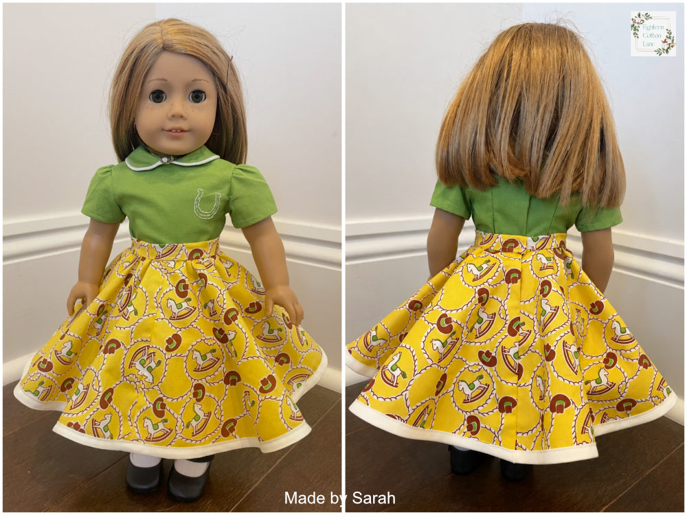 Eighteen Cotton Lane 18 Inch Historical Let's Go to Glee Club! 18" Doll Clothes Pattern Pixie Faire
