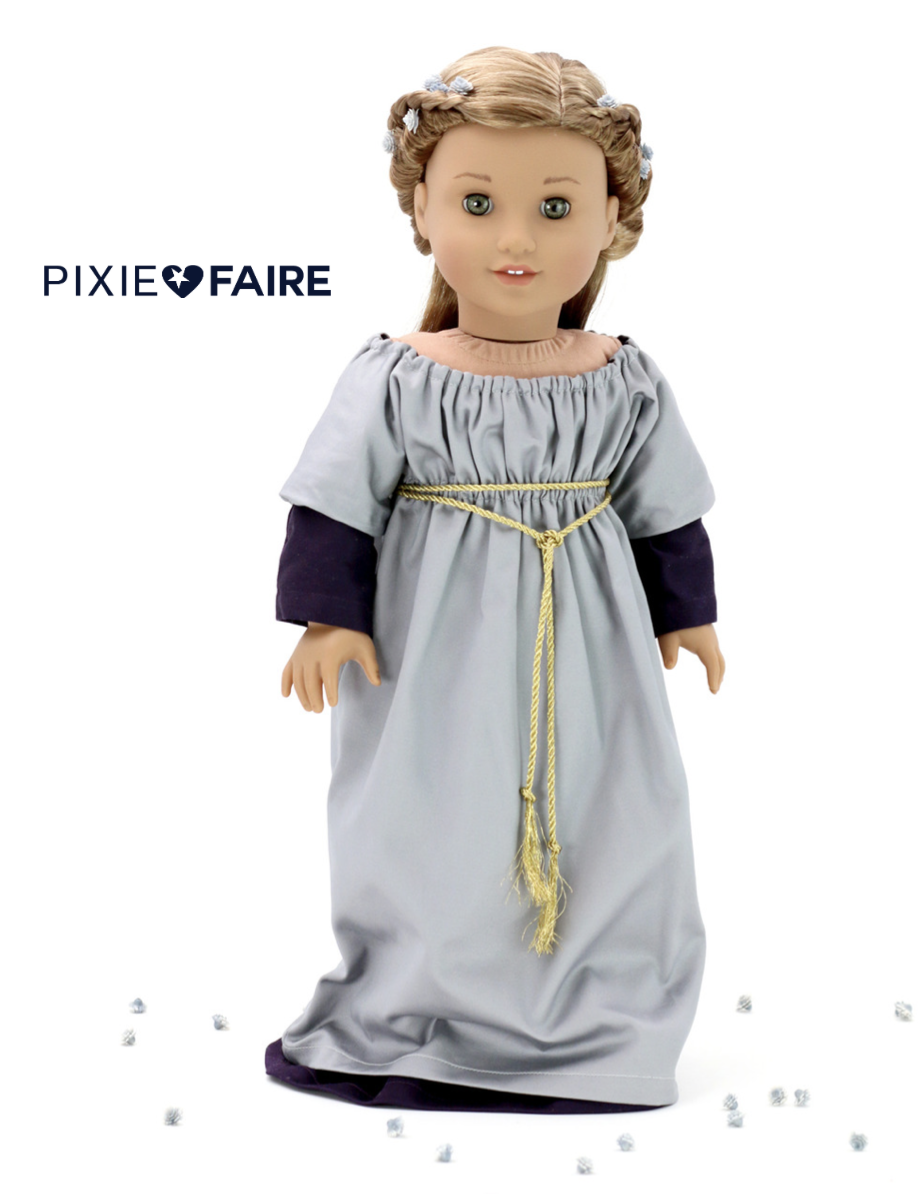 Thimbles and Acorns 18 Inch Historical SWC 2024 Bonus A Piece of History Dress 18" Doll Clothes Pattern Pixie Faire