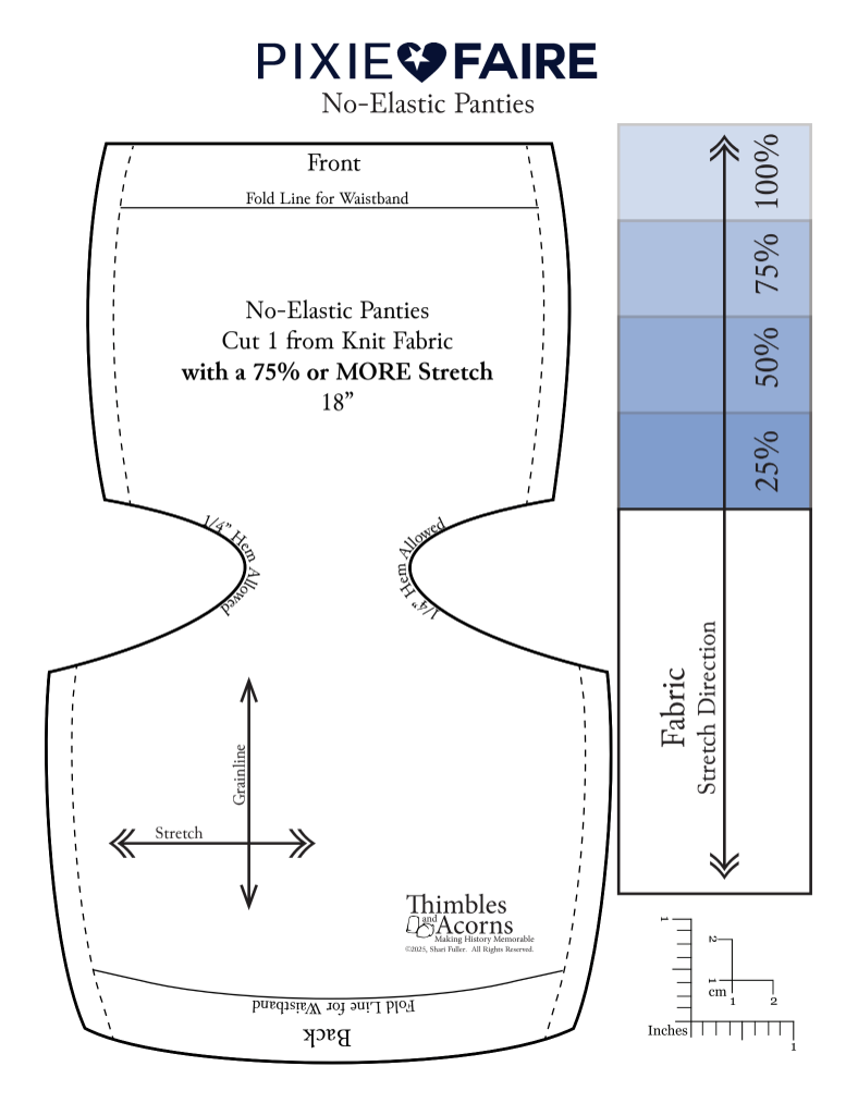 SWC 18 Inch Modern SWC August Bonus! No Elastic Panties Pixie Faire