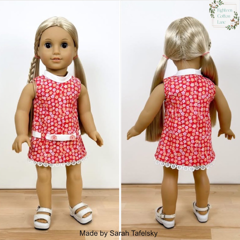 Eighteen Cotton Lane 18 Inch Historical Let's Go Downtown! 18" Doll Clothes Pattern Pixie Faire