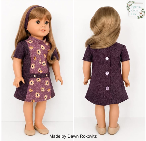Eighteen Cotton Lane 18 Inch Historical Let's Go Downtown! 18" Doll Clothes Pattern Pixie Faire