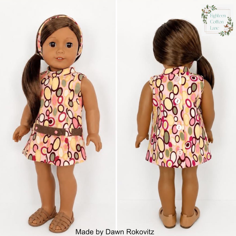 Eighteen Cotton Lane 18 Inch Historical Let's Go Downtown! 18" Doll Clothes Pattern Pixie Faire