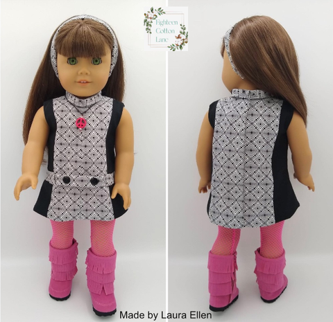 Eighteen Cotton Lane 18 Inch Historical Let's Go Downtown! 18" Doll Clothes Pattern Pixie Faire