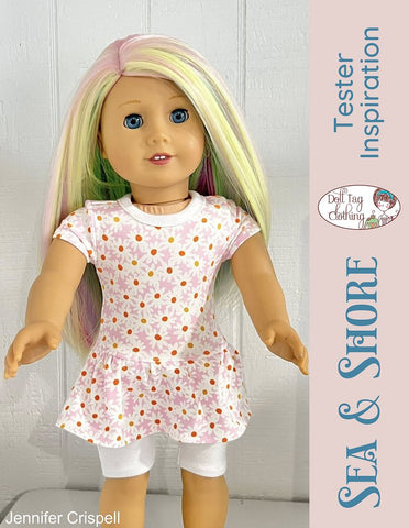 Doll Tag Clothing 18 Inch Modern Sea & Shore Skort Dress 18" Doll Clothes Pixie Faire
