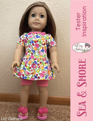 Doll Tag Clothing 18 Inch Modern Sea & Shore Skort Dress 18" Doll Clothes Pixie Faire