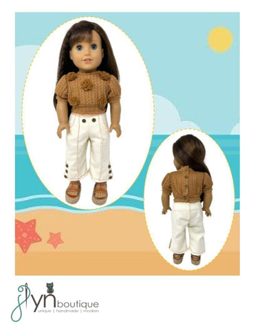 J Lyn Boutique 18 Inch Modern Seaside Retreat 18" Doll Clothes Pattern Pixie Faire