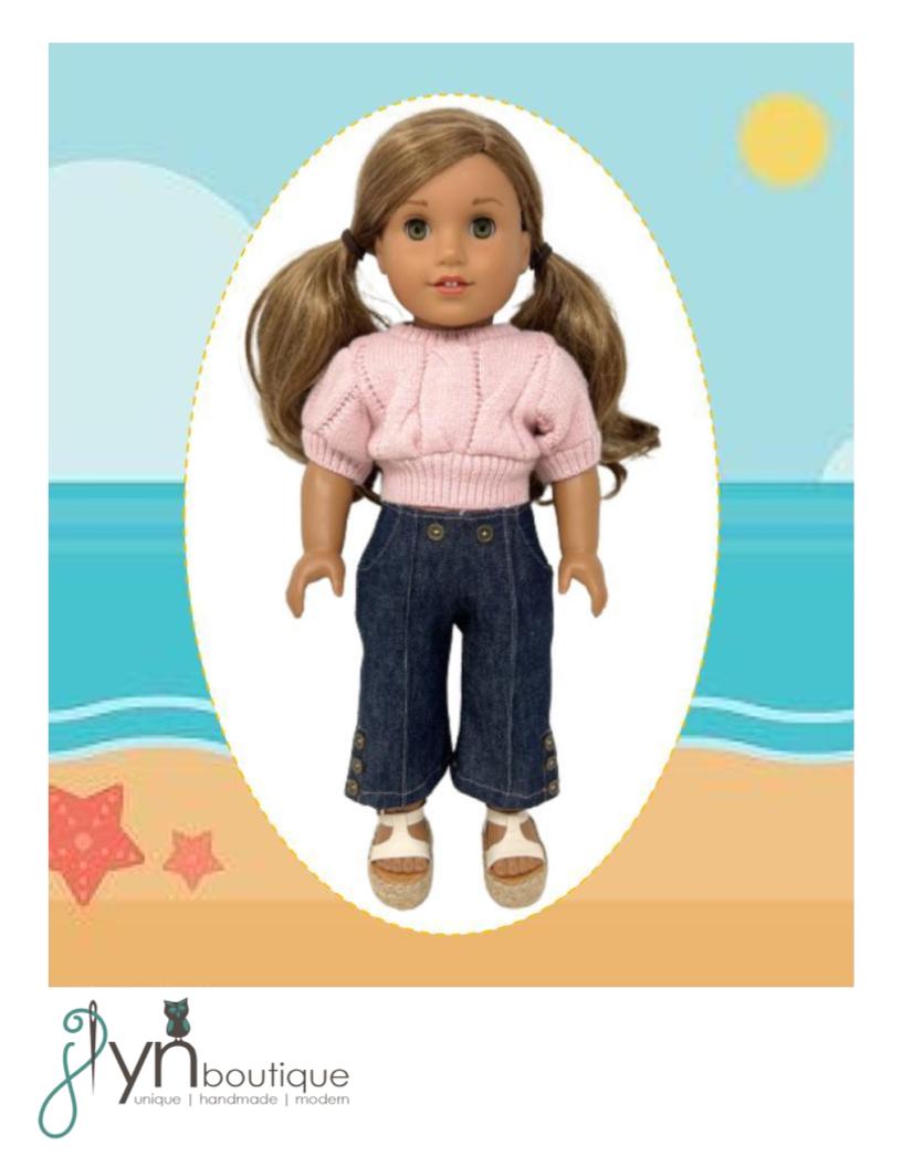 J Lyn Boutique 18 Inch Modern Seaside Retreat 18" Doll Clothes Pattern Pixie Faire