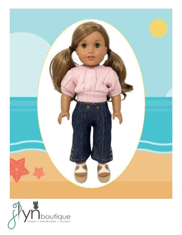 J Lyn Boutique 18 Inch Modern Seaside Retreat 18" Doll Clothes Pattern Pixie Faire