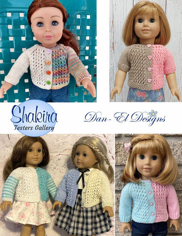 Dan-El Designs Knitting Shakira 18" Doll Clothes Knitting Pattern Pixie Faire