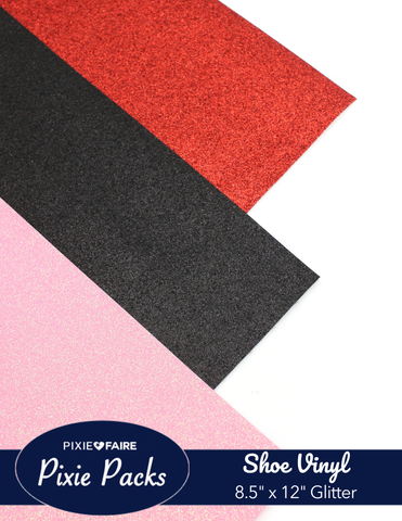 Pixie Faire Pixie Packs Pixie Packs Shoe and Boot Vinyl - Glitter Red Black Pink Pixie Faire