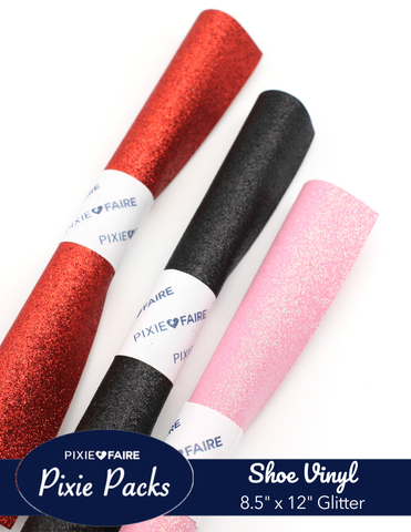 Pixie Faire Pixie Packs Pixie Packs Shoe and Boot Vinyl - Glitter Red Black Pink Pixie Faire