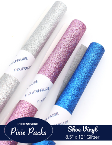Pixie Faire Pixie Packs Pixie Packs Shoe and Boot Vinyl - Glitter Silver Royal Lavender Pixie Faire