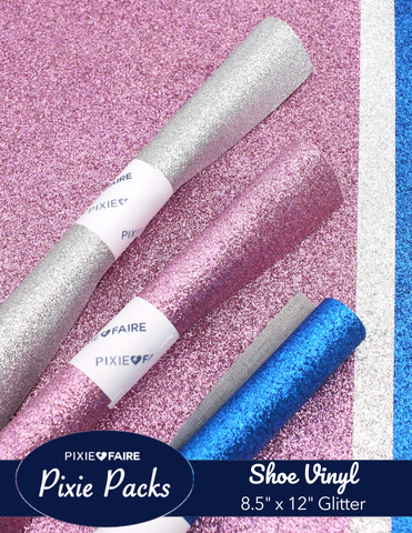 Pixie Faire Pixie Packs Pixie Packs Shoe and Boot Vinyl - Glitter Silver Royal Lavender Pixie Faire