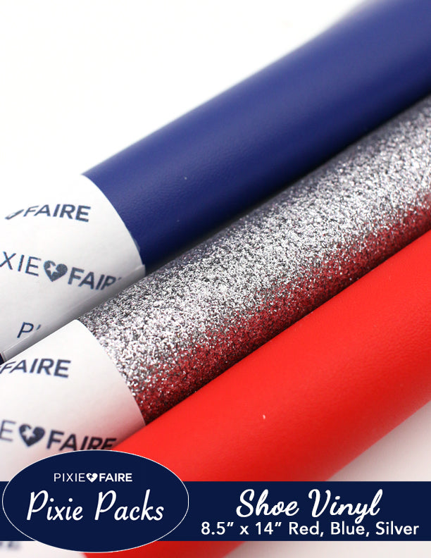 Pixie Faire Pixie Packs Pixie Packs Shoe and Boot Vinyl - Red, Blue, Silver Pixie Faire
